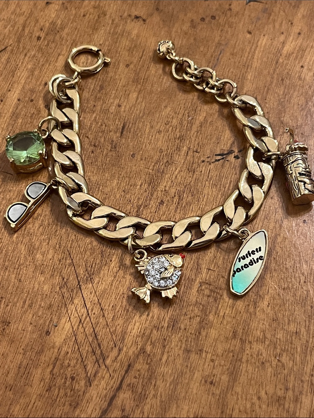 Juicy Couture Vintage Surfers Paradise Charm Bracelet
